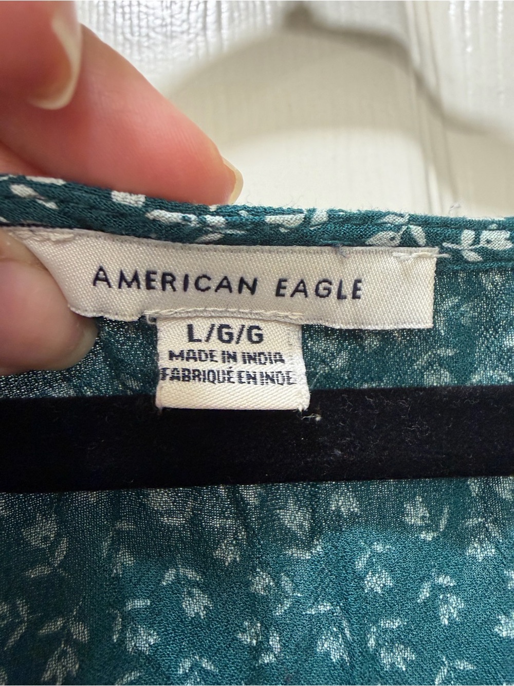 American Eagle Outfitters Teal Floral Dress - Picture 4 of 6